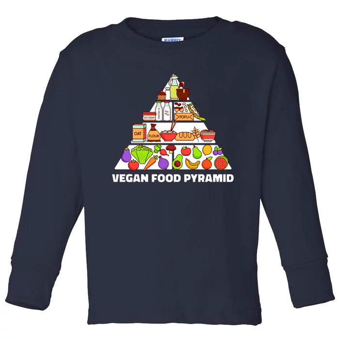 Vegan Food Pyramid Toddler Long Sleeve Shirt