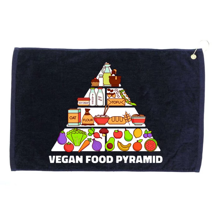 Vegan Food Pyramid Grommeted Golf Towel