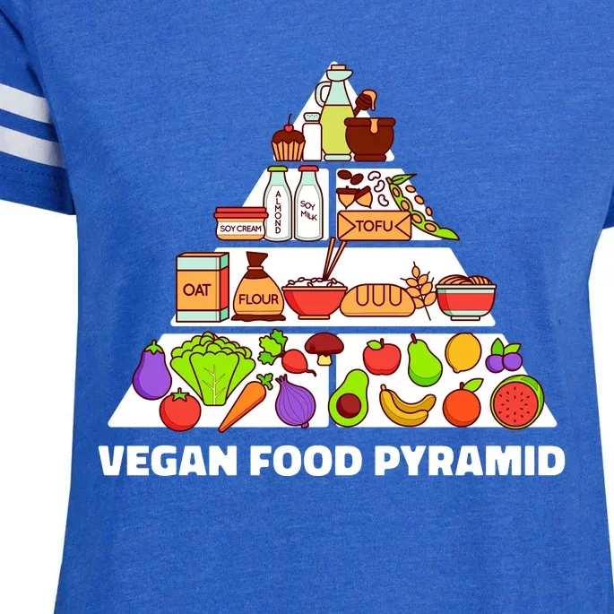 Vegan Food Pyramid Enza Ladies Jersey Football T-Shirt