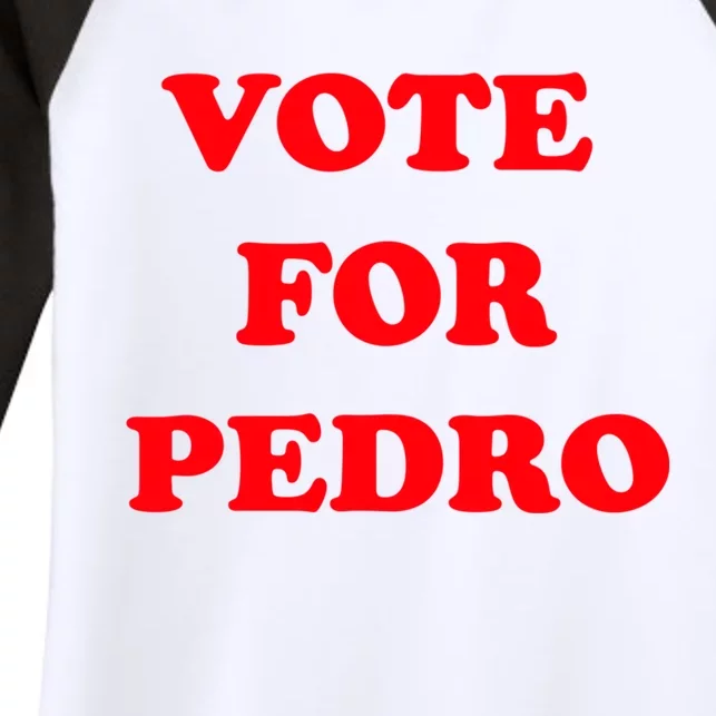 Vote For Pedro | Napoleon Dynamite Women's Tri-Blend 3/4-Sleeve Raglan Shirt