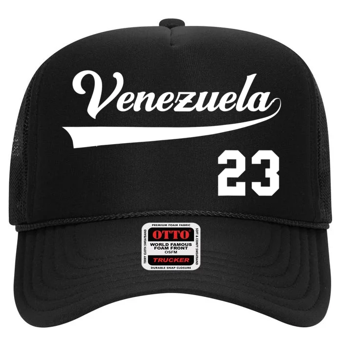 Venezuela Flag Pride Bandera Venezolana Camiseta High Crown Mesh Trucker Hat