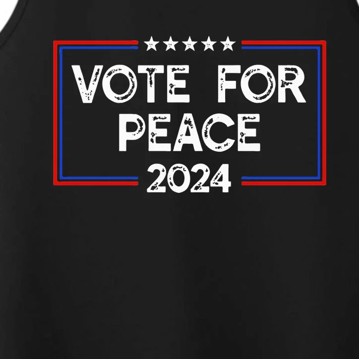 Vote For Peace 2024 Performance Tank