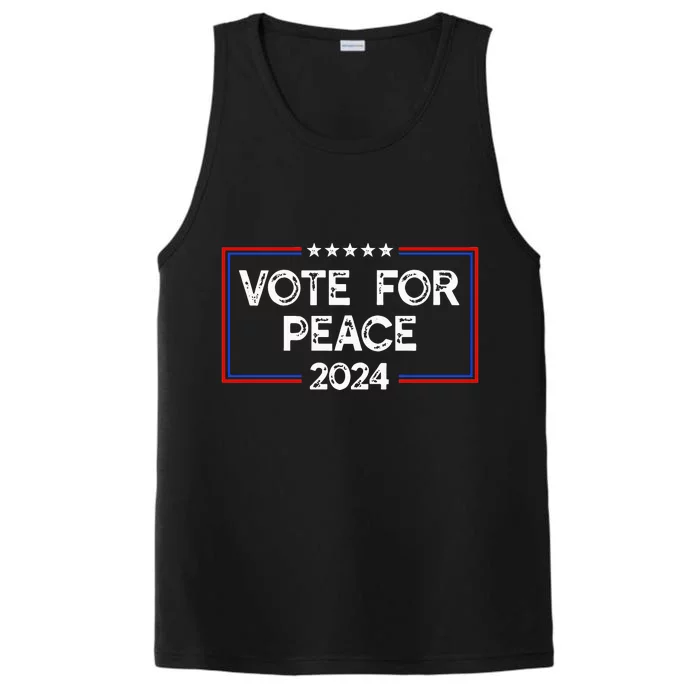 Vote For Peace 2024 Performance Tank