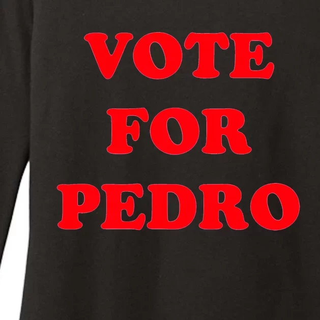 Vote For Pedro Funny Napolean Dynamite Movie Womens CVC Long Sleeve Shirt