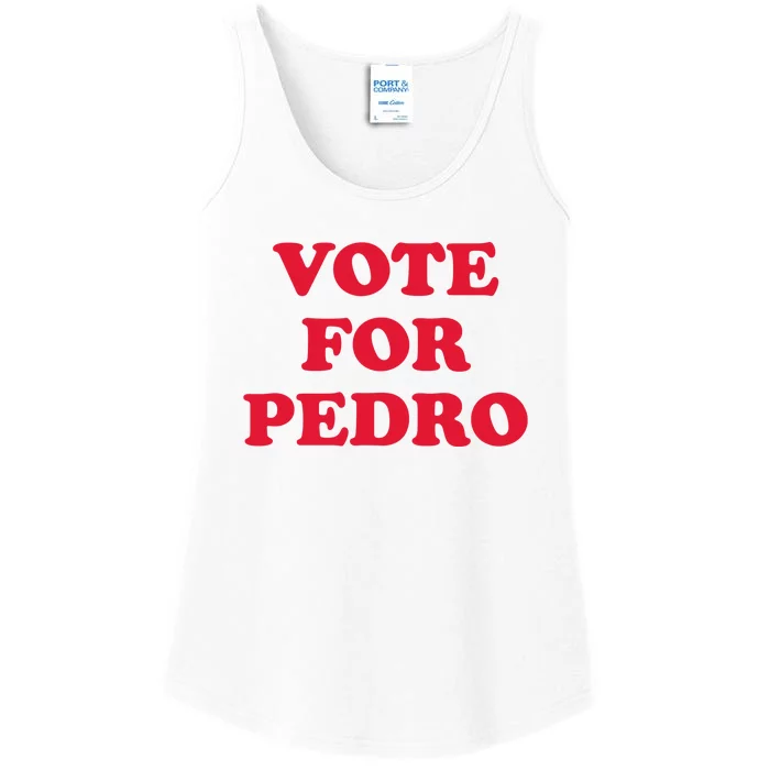 Vote For Pedro Funny Meme Ladies Essential Tank