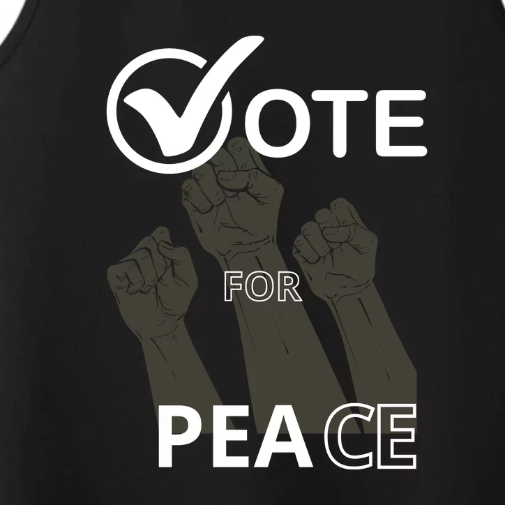 Vote For Peace 2024 Performance Tank