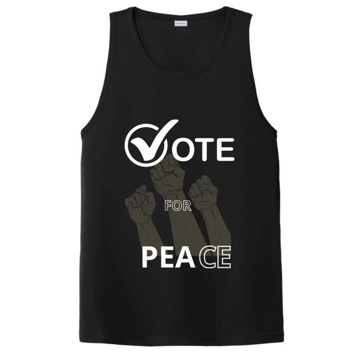 Vote For Peace 2024 Performance Tank