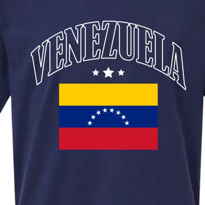 Venezuela Flag Patriotic Throwback Cute Gift Sueded Cloud Jersey T-Shirt