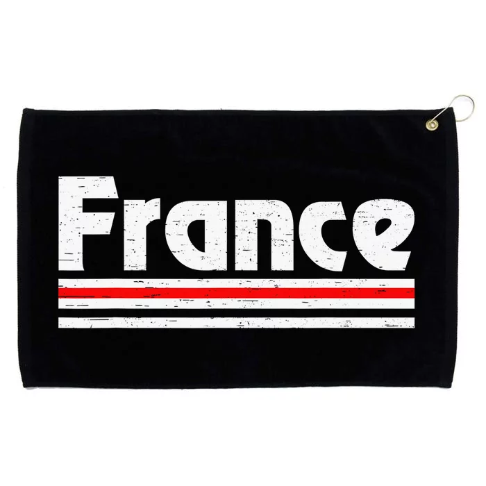 Vintage France Pride French Flag France Lover Grommeted Golf Towel