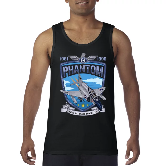 Vintage F4 Phantom Ii Jet Fighter Military Aviation Tank Top