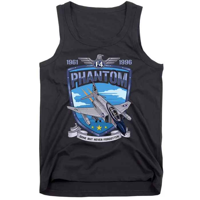 Vintage F4 Phantom Ii Jet Fighter Military Aviation Tank Top