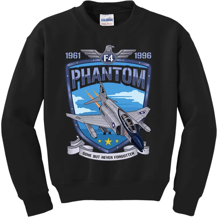 Vintage F4 Phantom Ii Jet Fighter Military Aviation Kids Sweatshirt