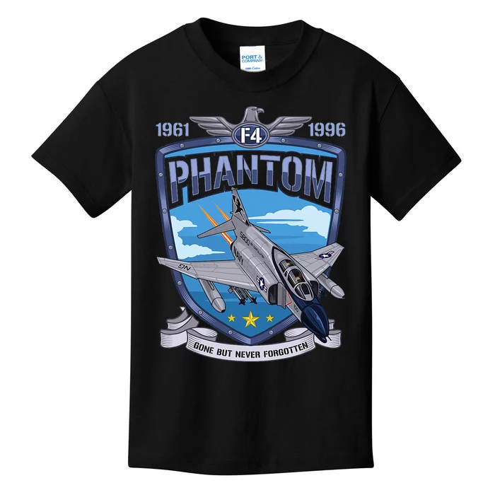 Vintage F4 Phantom Ii Jet Fighter Military Aviation Kids T-Shirt