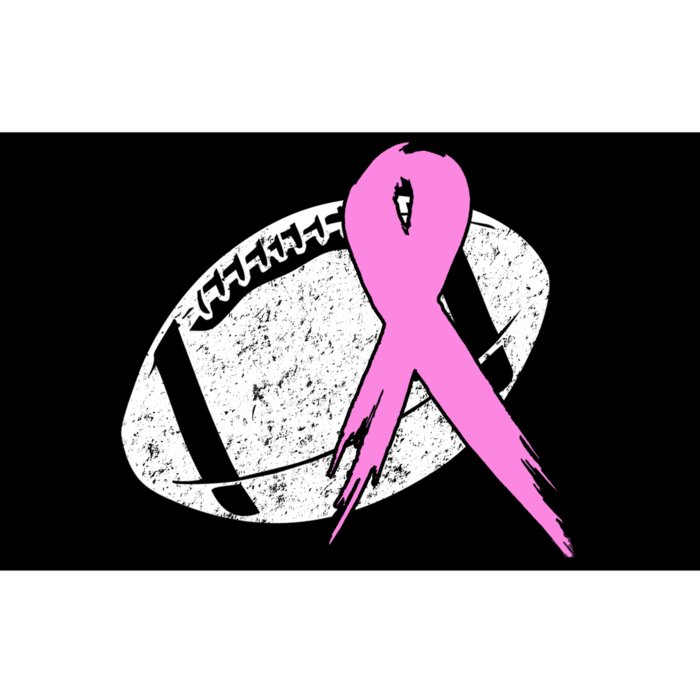 Vintage Football Pink Ribbon Breast Cancer Bumper Sticker