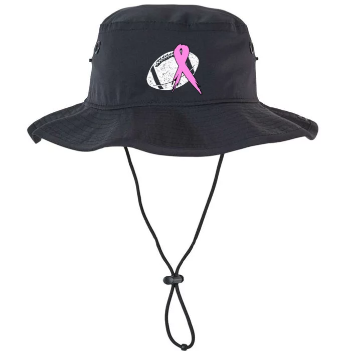 Vintage Football Pink Ribbon Breast Cancer Legacy Cool Fit Booney Bucket Hat