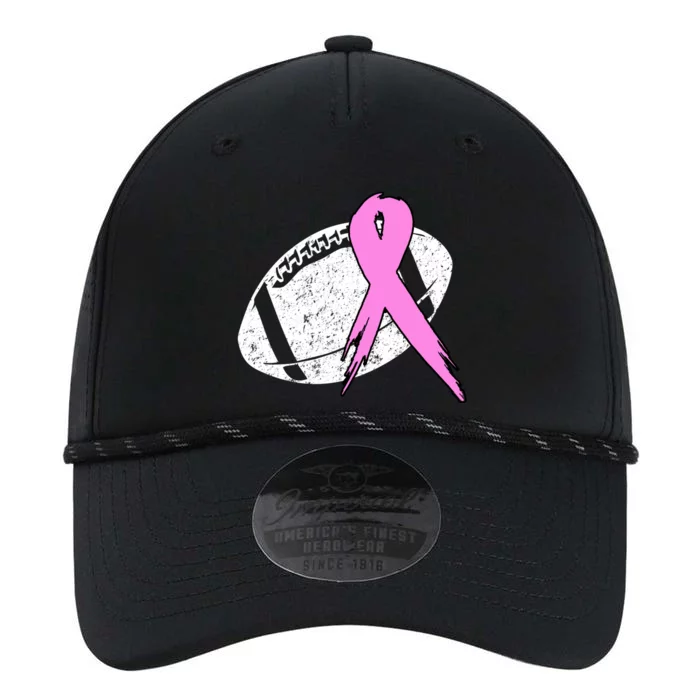 Vintage Football Pink Ribbon Breast Cancer Performance The Dyno Cap