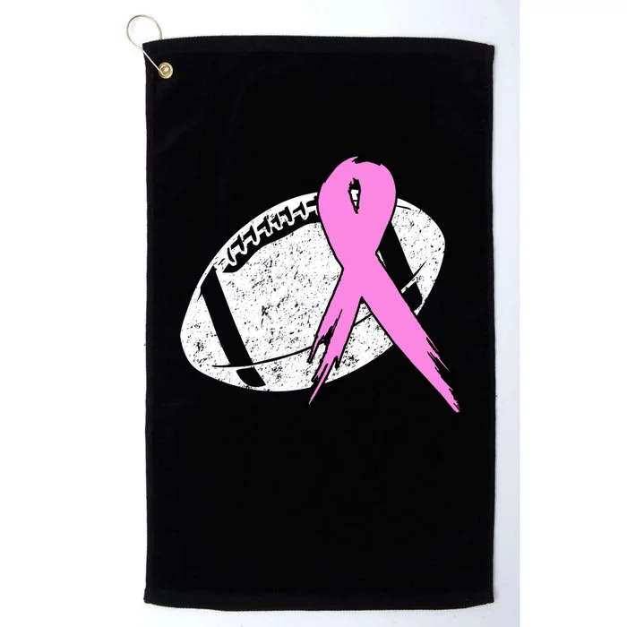 Vintage Football Pink Ribbon Breast Cancer Platinum Collection Golf Towel