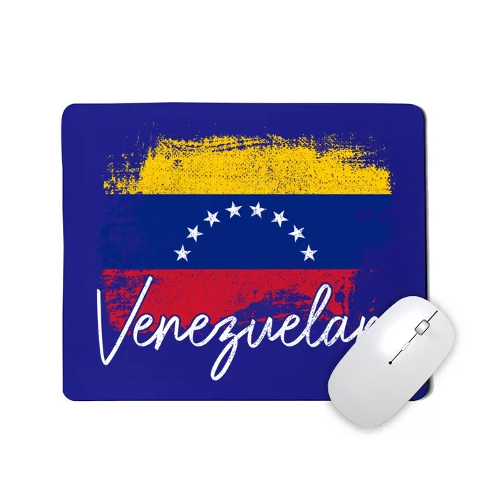 Venezuelan Flag Pride Roots Vintage Venezuela Funny Gift Mousepad