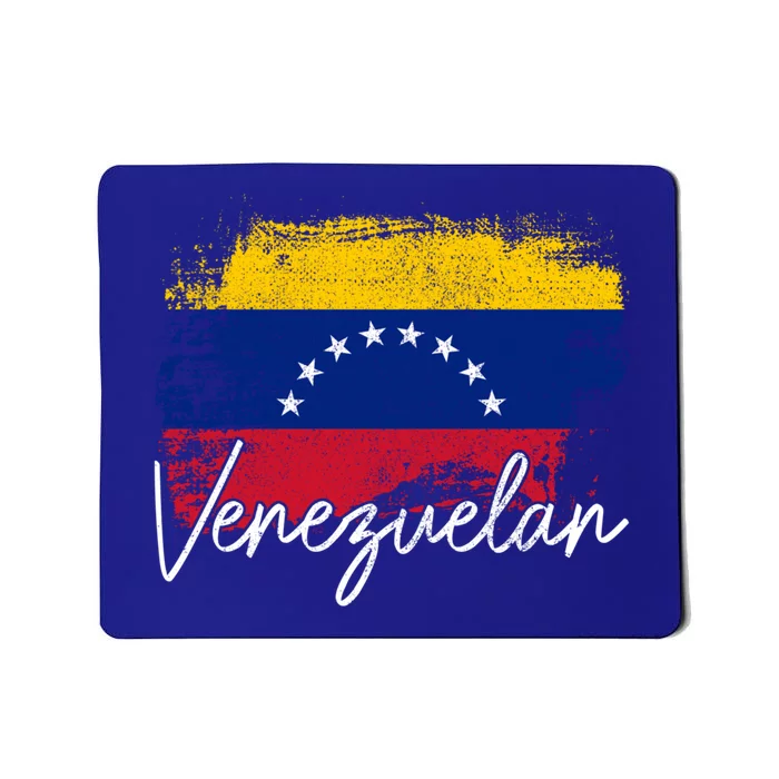 Venezuelan Flag Pride Roots Vintage Venezuela Funny Gift Mousepad