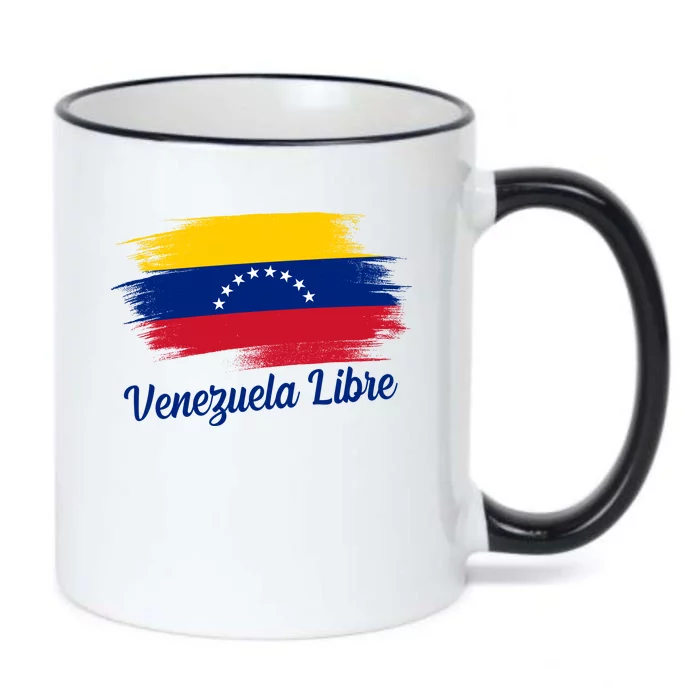 Venezuela Flag Proud American Venezuela Libre Black Color Changing Mug