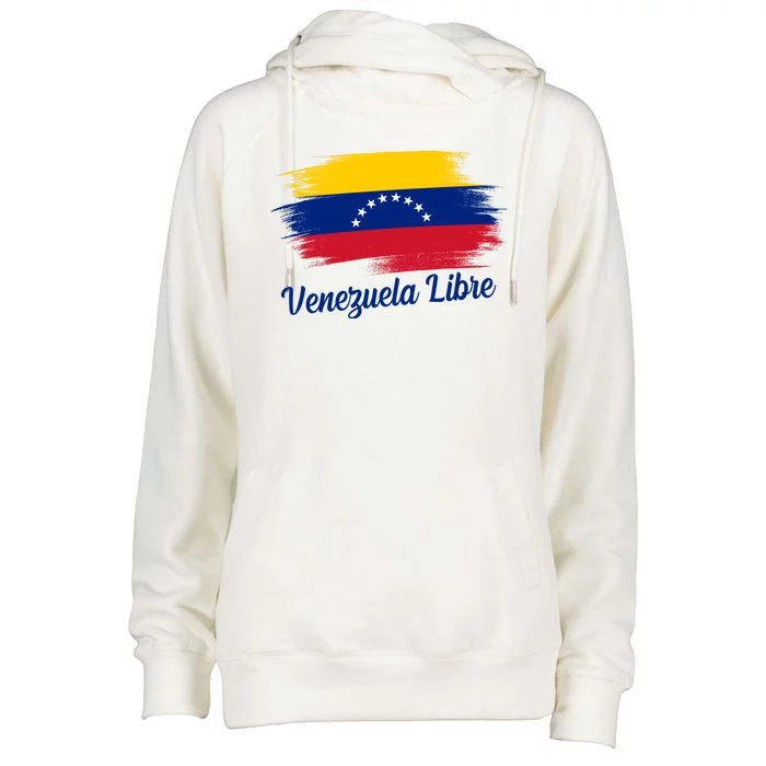 Venezuela Flag Proud American Venezuela Libre Womens Funnel Neck Pullover Hood