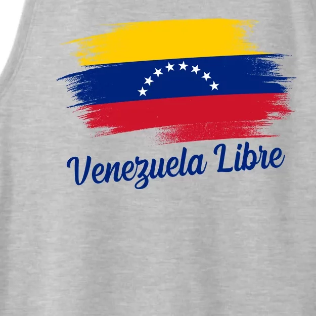 Venezuela Flag Proud American Venezuela Libre Ladies Tri-Blend Wicking Tank