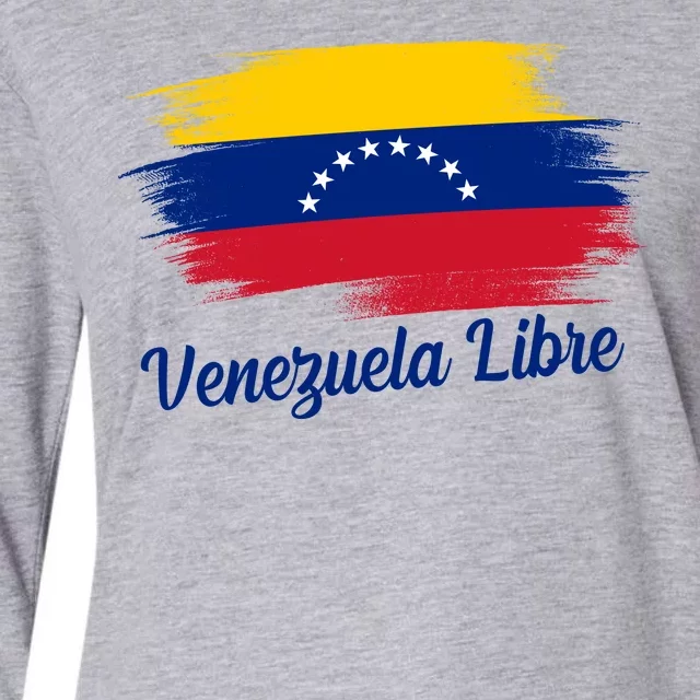 Venezuela Flag Proud American Venezuela Libre Womens Cotton Relaxed Long Sleeve T-Shirt