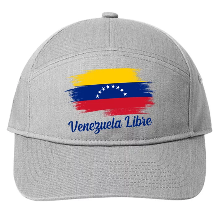 Venezuela Flag Proud American Venezuela Libre 7-Panel Snapback Hat