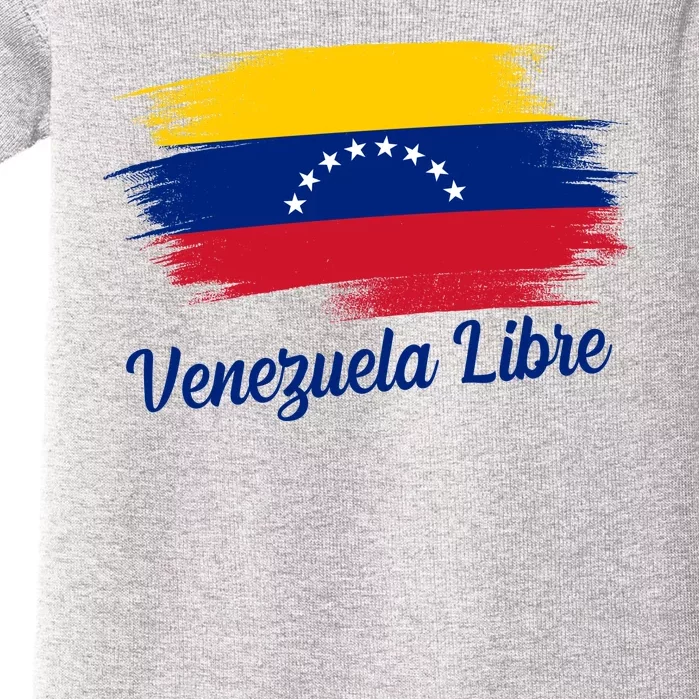 Venezuela Flag Proud American Venezuela Libre Baby Bodysuit