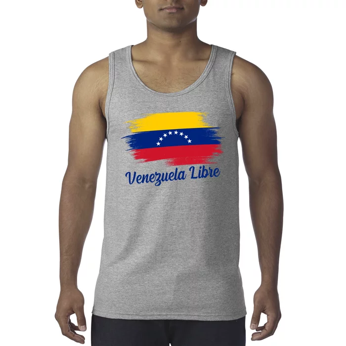 Venezuela Flag Proud American Venezuela Libre Tank Top