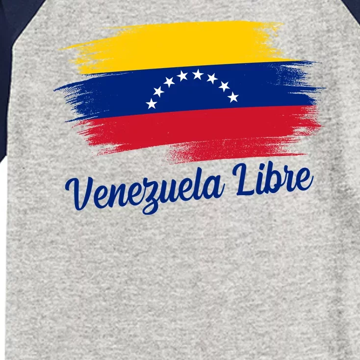 Venezuela Flag Proud American Venezuela Libre Kids Colorblock Raglan Jersey