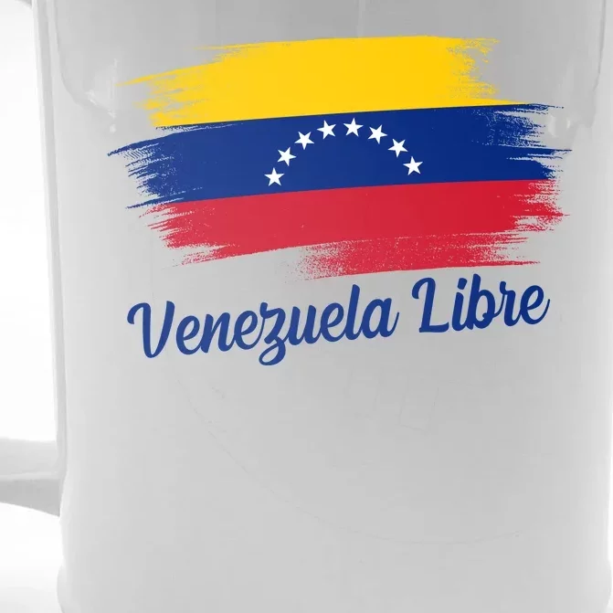 Venezuela Flag Proud American Venezuela Libre Front & Back Beer Stein