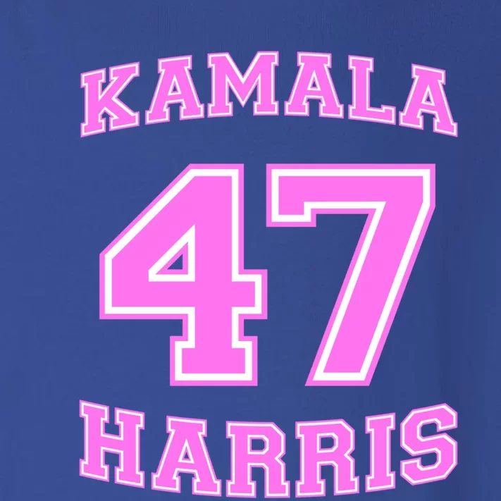 Varsity First President Harris 2024 Kamala Harris 47 Gift Toddler Long Sleeve Shirt