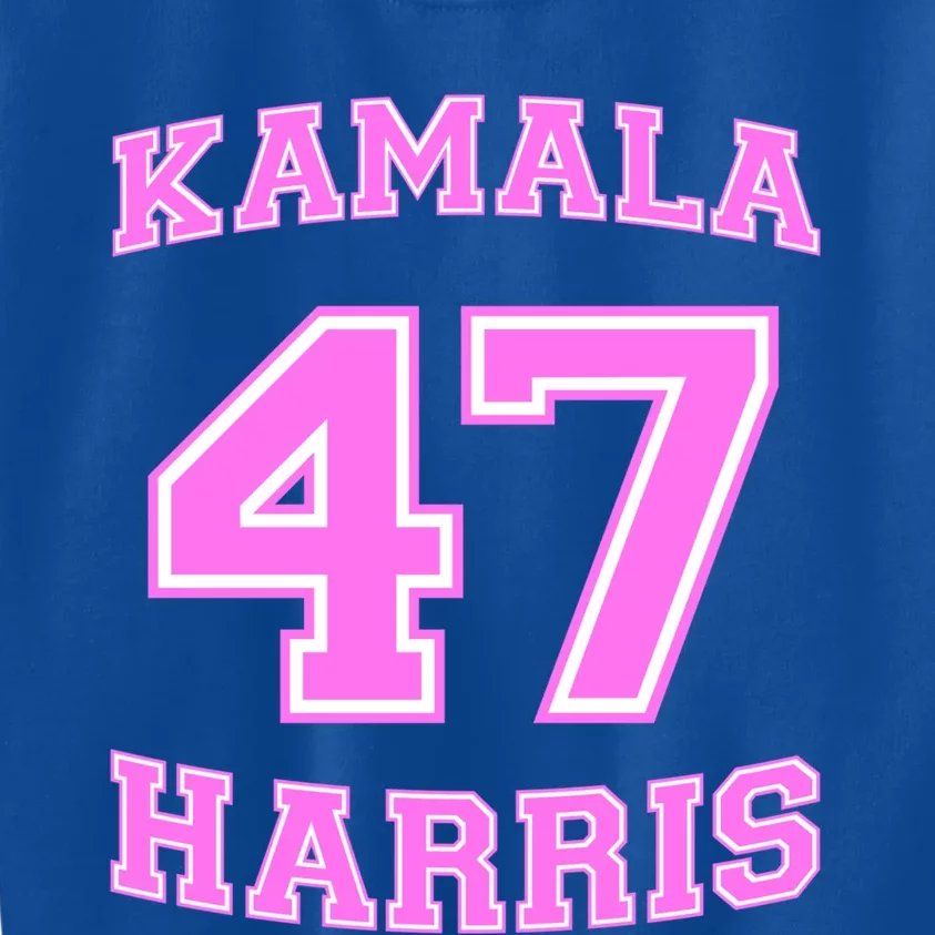 Varsity First President Harris 2024 Kamala Harris 47 Gift Kids Sweatshirt