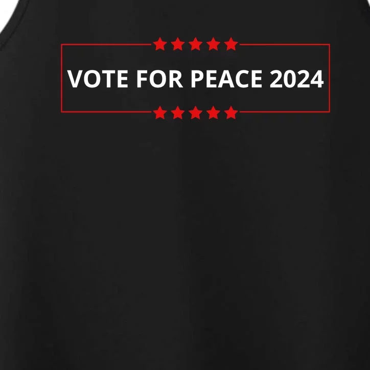 Vote For Peace 2024 Performance Tank