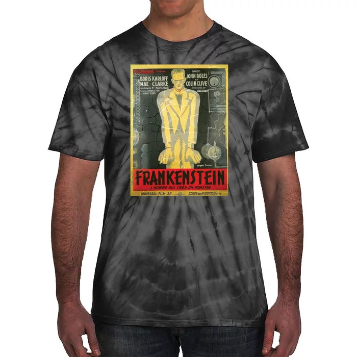 Vintage Frankenstein Poster Tie-Dye T-Shirt