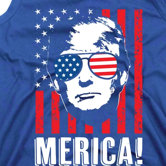 Vintage Flag Pro Donald Trump Tee 4th Of July Merica Gift Tank Top