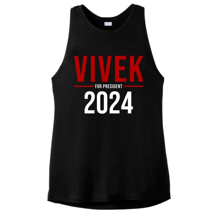 Vivek For President 2024 Election Ladies Tri-Blend Wicking Tank