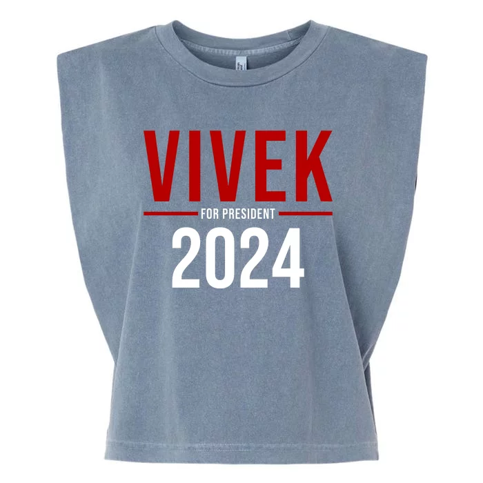 Vivek For President 2024 Election Garment-Dyed Women's Muscle Tee