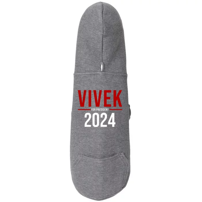 Vivek For President 2024 Election Doggie 3-End Fleece Hoodie