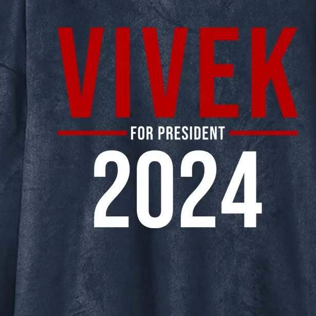 Vivek For President 2024 Election Hooded Wearable Blanket