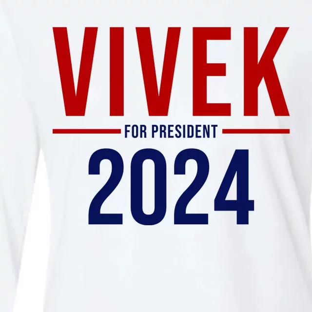 Vivek For President 2024 Election Womens Cotton Relaxed Long Sleeve T-Shirt