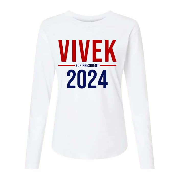 Vivek For President 2024 Election Womens Cotton Relaxed Long Sleeve T-Shirt