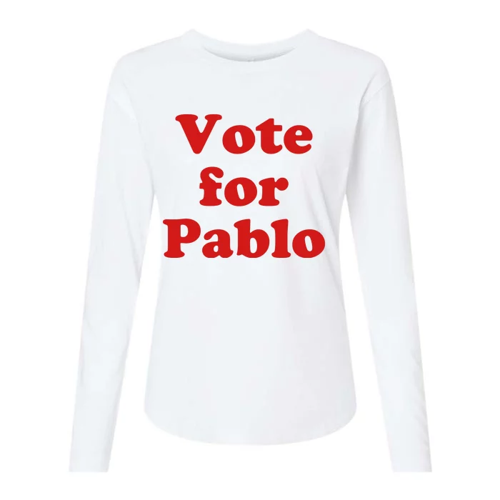 Vote For Pablo Womens Cotton Relaxed Long Sleeve T-Shirt