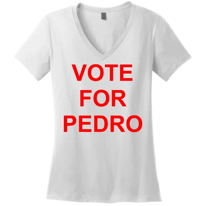 Vote Fro Pedro Ringer Women's V-Neck T-Shirt