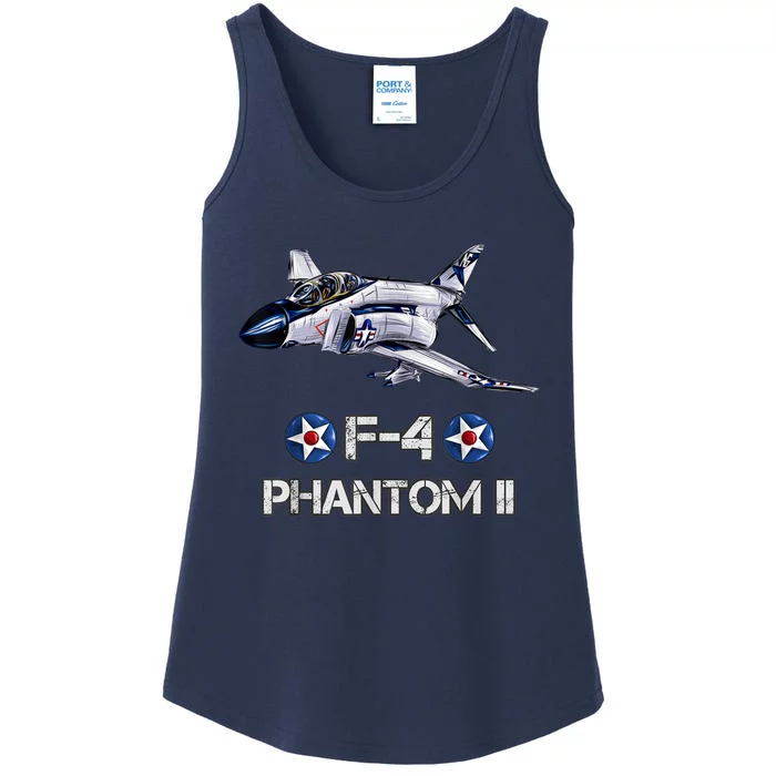 Vintage F4 Phantom II Jet Military Aviation Ladies Essential Tank