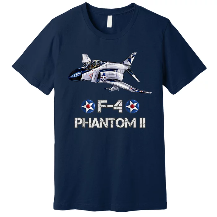 Vintage F4 Phantom II Jet Military Aviation Premium T-Shirt