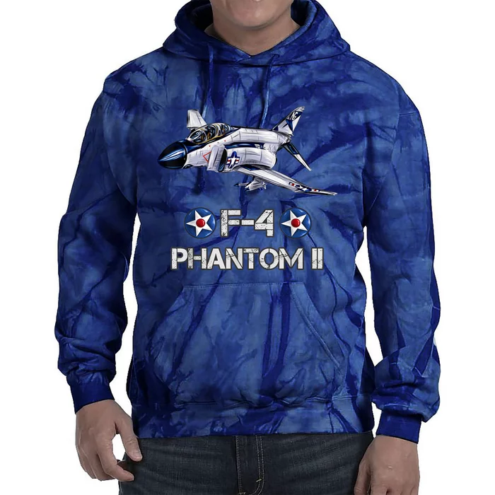 Vintage F4 Phantom II Jet Military Aviation Tie Dye Hoodie