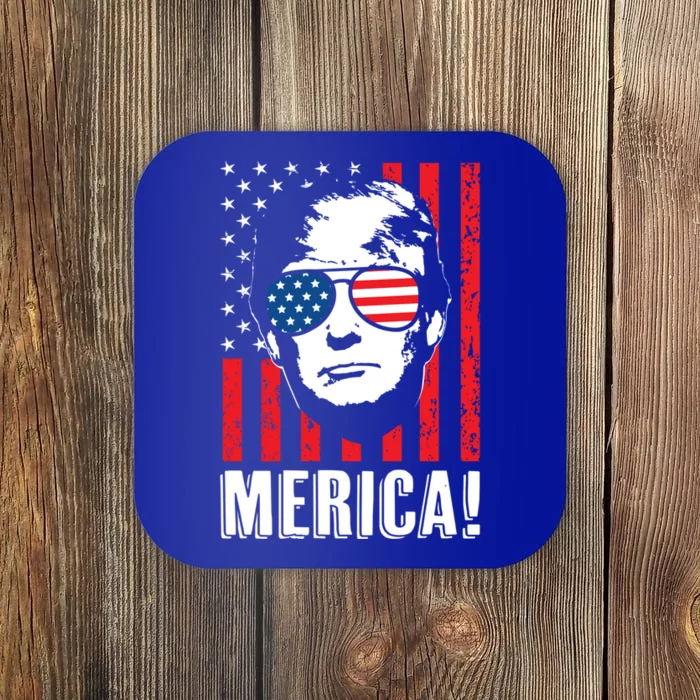 Vintage Flag Pro Donald Trump Tee 4th Of July Merica Gift Coaster