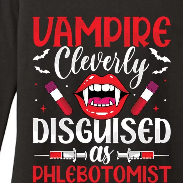 Vampire Funny Phlebotomist Phlebotomy Technician Nurse Gift Womens CVC Long Sleeve Shirt